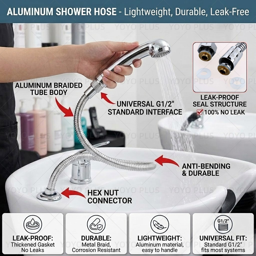 1.2M Aluminum Braided Shower H - Flexible Hose Braided recension och pris